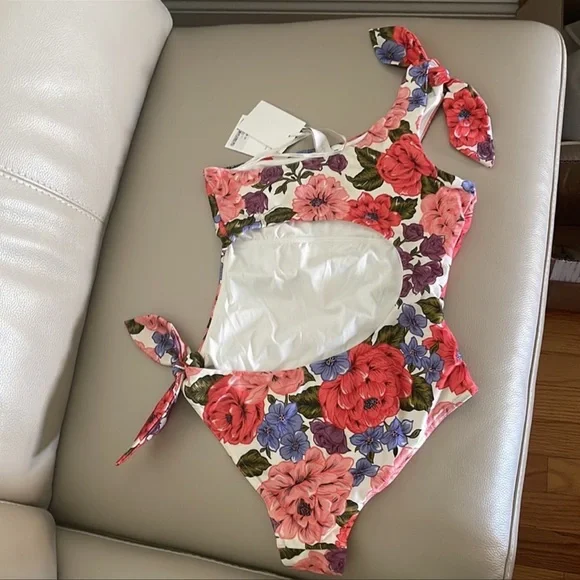Zimmermann cut out floral swimsuit AU sz 1 - Picture 9 of 10